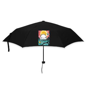 Créature mignonne se cachant dans la nature - Parapluie standard - noir - Devant
