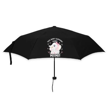 Ce bébé éléphant aime maman le jour de la fête des mères - Parapluie standard - noir - Devant