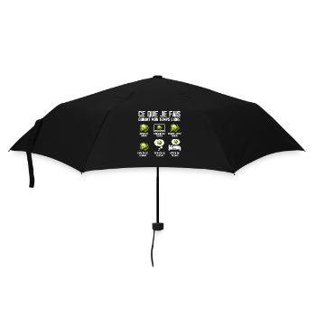 Ce que je fais Temps Libre Tennis - Parapluie standard - noir - Devant