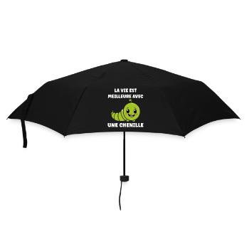 Chenilles insecte Amour petite chenille - Parapluie standard - noir - Devant