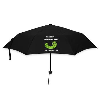 Chenilles insecte Amour petite chenille - Parapluie standard - noir - Devant