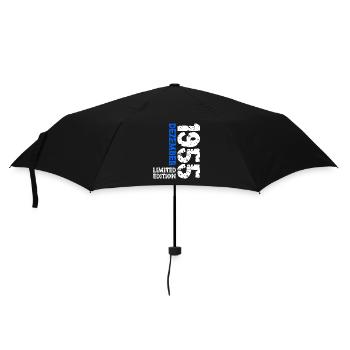 1955 Dezember Limited Edition 68. Geburtstag Deko - Regenschirm (klein) - Schwarz - Vorne