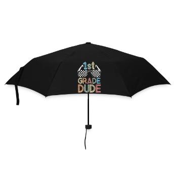 Kindergarten Teacher Funny Student 1st Graduation - Umbrella (small) - black - Front