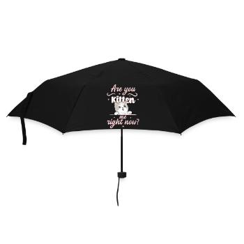 Bist Du Jetzt Kätzchen? - Regenschirm (klein) - Schwarz - Vorne