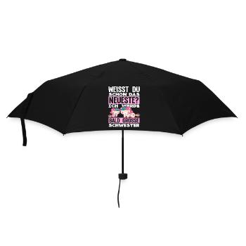 Ich werde Bald große Schwester Geburt Schwanger - Regenschirm (klein) - Schwarz - Vorne