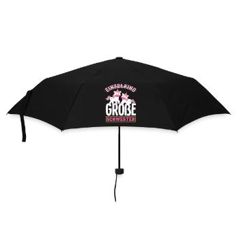 Kein Einzelkind Ich werde große Schwester - Regenschirm (klein) - Schwarz - Vorne