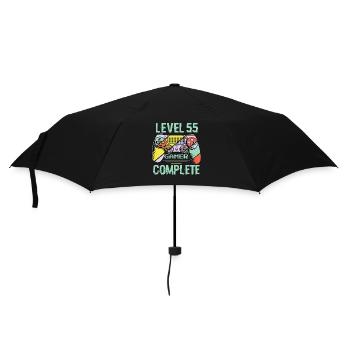 Level 55 Complete 55 Years Gamer Level 55 Complete - Umbrella (small) - black - Front