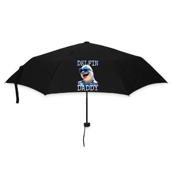 Delfin Daddy Papa Delfine Vatertag Delphin Dad - Regenschirm (klein) - Schwarz - Vorne