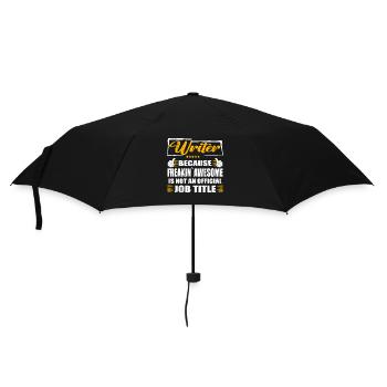 Writer Freakin Awesome Funny Job - Regenschirm (klein) - Schwarz - Vorne