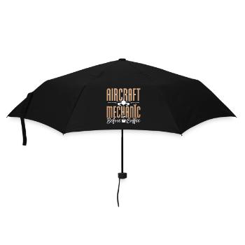 Aircraft Mechanic Before Aviation Coffee Lover - Umbrella (small) - black - Front