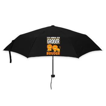 Ich Werde Großer Bruder Löwen Tier Löwe - Regenschirm (klein) - Schwarz - Vorne