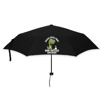 Prinz Wird Großer Bruder Dinosaurier Geschenk - Regenschirm (klein) - Schwarz - Vorne