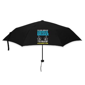 Ich Bin Endlich Großer Bruder Geschenk Sohn - Regenschirm (klein) - Schwarz - Vorne
