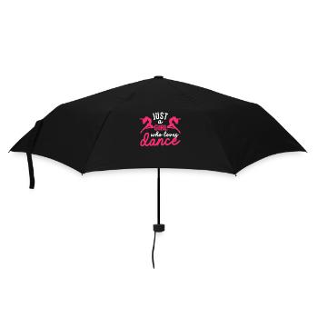 Nur ein Mädchen, das Tanzen liebt. Lustige Tanz - Regenschirm (klein) - Schwarz - Vorne