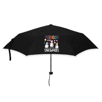 Bingo avec mes snowmies drôle bonhomme de neige - Parapluie standard - noir - Devant