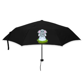 Elefant Braut Schleier Hochzeit - Regenschirm (klein) - Schwarz - Vorne
