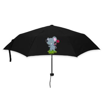 Maus Dart Dartpfeil - Regenschirm (klein) - Schwarz - Vorne