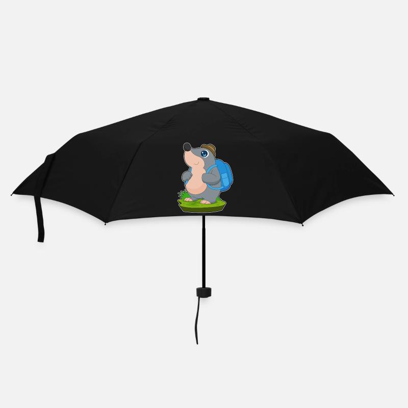 Maulwurf Wanderer Rucksack - Regenschirm (klein) - Schwarz