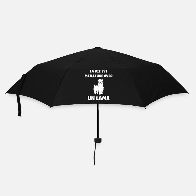 Humour mignon petit lama - Parapluie standard - noir