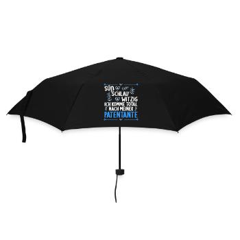 Ich komme total nach meiner Patentante Patenkind - Regenschirm (klein) - Schwarz - Vorne