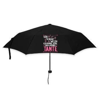 Ich komme total nach meiner Tante Nichte Neffe - Regenschirm (klein) - Schwarz - Vorne