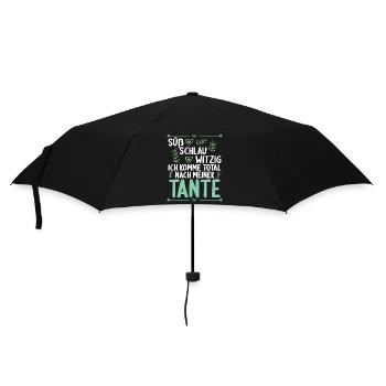 Ich komme total nach meiner Tante Nichte Neffe - Regenschirm (klein) - Schwarz - Vorne