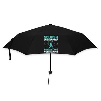 Joueur de squash Joueur de squash Joueur de tennis Raquetball Spor - Parapluie standard - noir - Devant