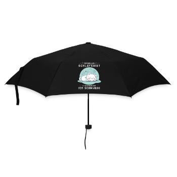 Offizielles Schlafshirt personalisiert mit Katze - Regenschirm (klein) - Schwarz - Vorne