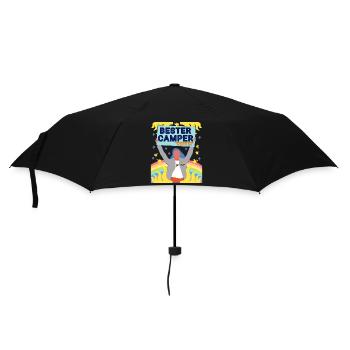 Camp - Camping - Regenschirm (klein) - Schwarz - Vorne