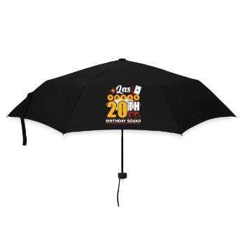 Kader zum 20. Geburtstag von Las Vegas - Regenschirm (klein) - Schwarz - Vorne