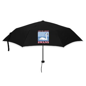Schwan Schwäne Schwanenliebhaber Geschenk - Regenschirm (klein) - Schwarz - Vorne