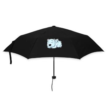 Famille d’ours - Ours avec bébé - Parapluie standard - noir - Devant