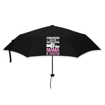 Mutter Muttertag Mama und Tochter - Regenschirm (klein) - Schwarz - Vorne