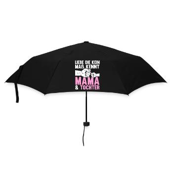 Mutter Muttertag Mama und Tochter - Regenschirm (klein) - Schwarz - Vorne
