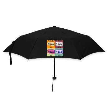 Radio-Kassettenspieler, Retro - Regenschirm (klein) - Schwarz - Vorne
