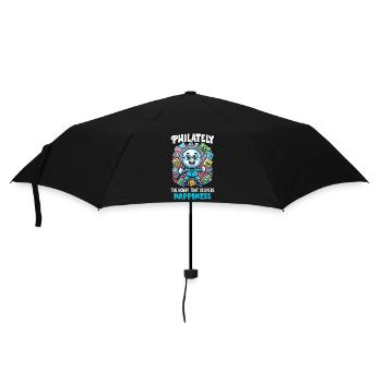 Philately Philatelist Stamp Collecting - Umbrella (small) - black - Front
