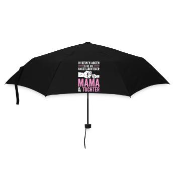 Mutter Muttertag Mama und Tochter - Regenschirm (klein) - Schwarz - Vorne
