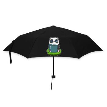 Panda Kaffee Becher - Regenschirm (klein) - Schwarz - Vorne