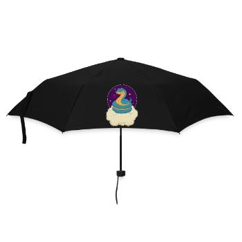 Schlange Wolken - Regenschirm (klein) - Schwarz - Vorne