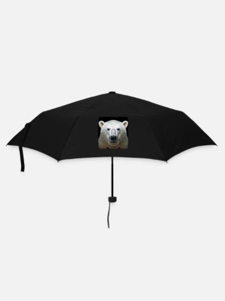 Eisbären realistic Eisbär - Regenschirm (klein) - Schwarz