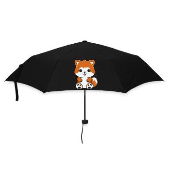 Fox Love Little Red Panda - Umbrella (small) - black - Front