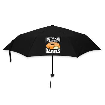 Bagel Geschenk Essen Bagel - Regenschirm (klein) - Schwarz - Vorne