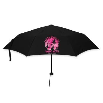 Cancer Witch Pink Breast Cancer - Umbrella (small) - black - Front