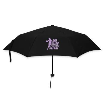 Manger Sommeil cerceaux Répéter Basketball Femmes - Parapluie standard - noir - Devant