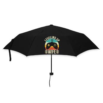 Wife Gamer Leveling Up To Wife - Umbrella (small) - black - Front