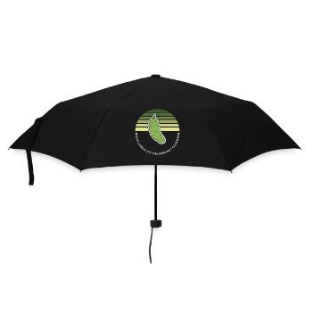Das Leben ist besser mit Gurken - Regenschirm (klein) - Schwarz - Vorne