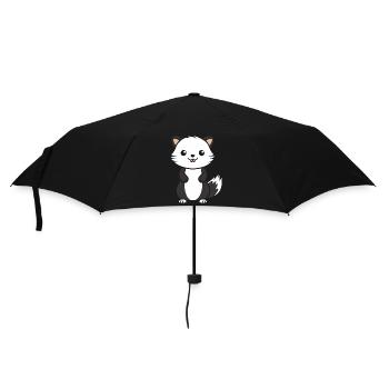 Humor kleines Wiesel - Regenschirm (klein) - Schwarz - Vorne