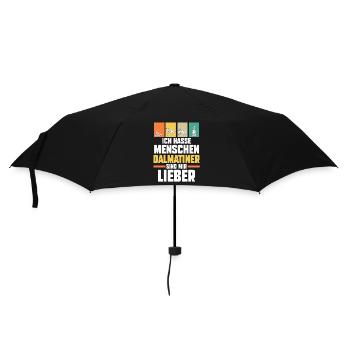 Hund Dalmatiner - Regenschirm (klein) - Schwarz - Vorne