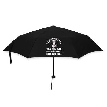 Hund Dalmatiner - Regenschirm (klein) - Schwarz - Vorne
