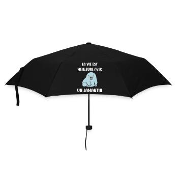 Drôle bébé minimaliste simple petit lamantin - Parapluie standard - noir - Devant